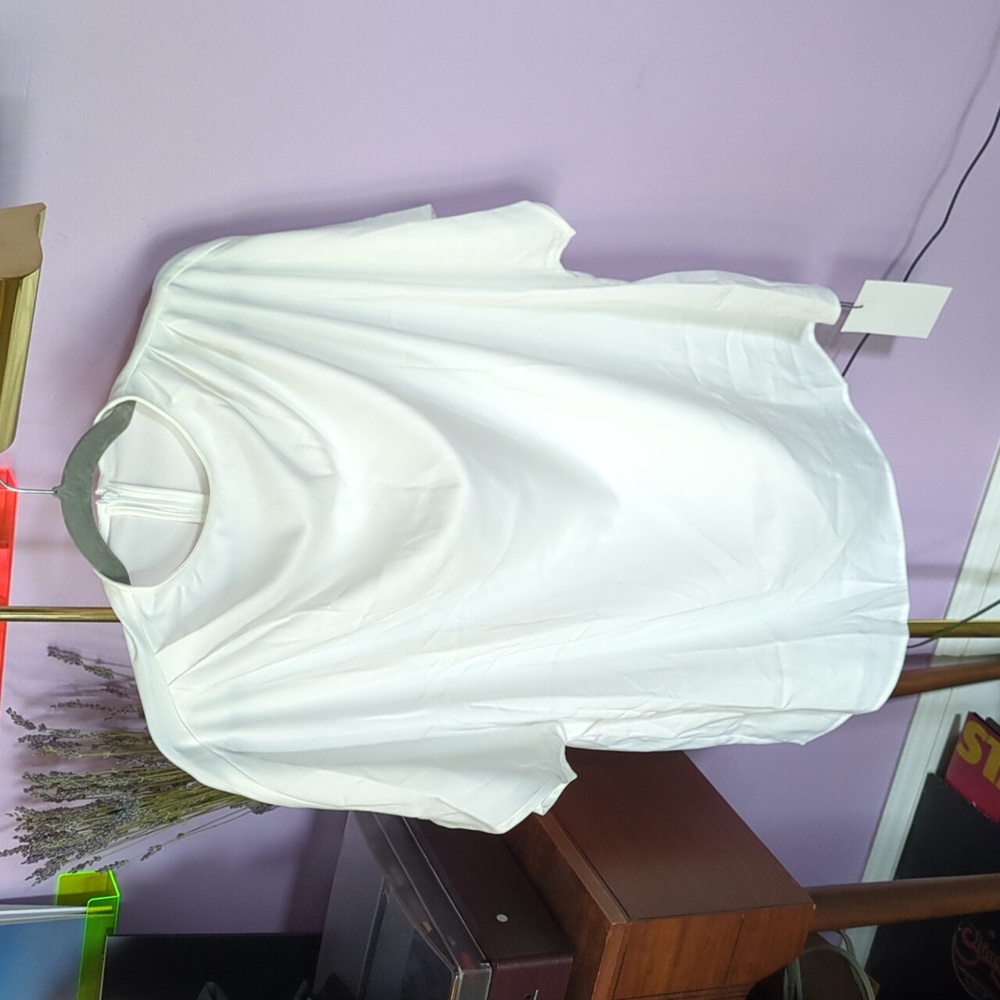 High neck draped shirt